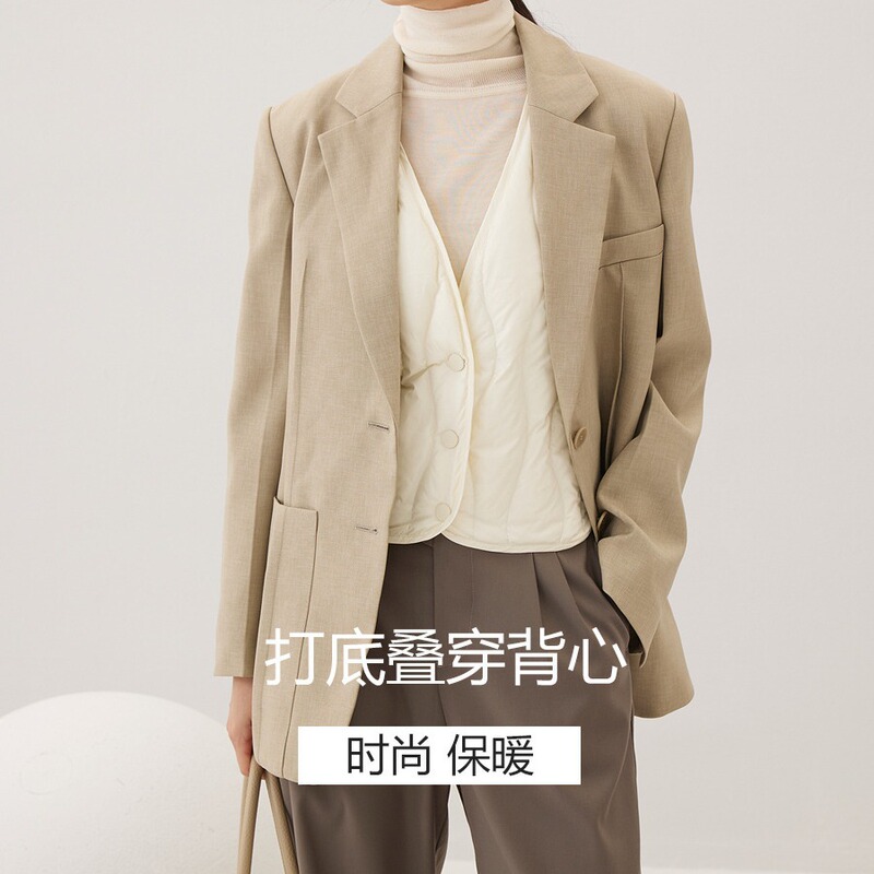 Down jacket liner women's coat inner wear lightweight warm vest bottoming close-fitting V-neck close-fitting vest inner wear Down jacket liner women's coat inner wear lightweight warm vest bottoming close-fitting V-neck close-fitting vest inner wear