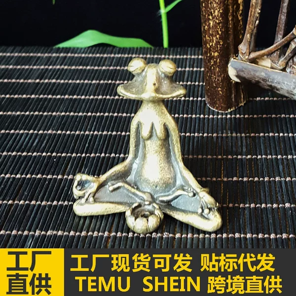 [Cross-border Hot Selling] Retro Creative Incense Insert Incense Pillow Frog Incense Insert Ornaments Meditation Frog Line Incense Insert