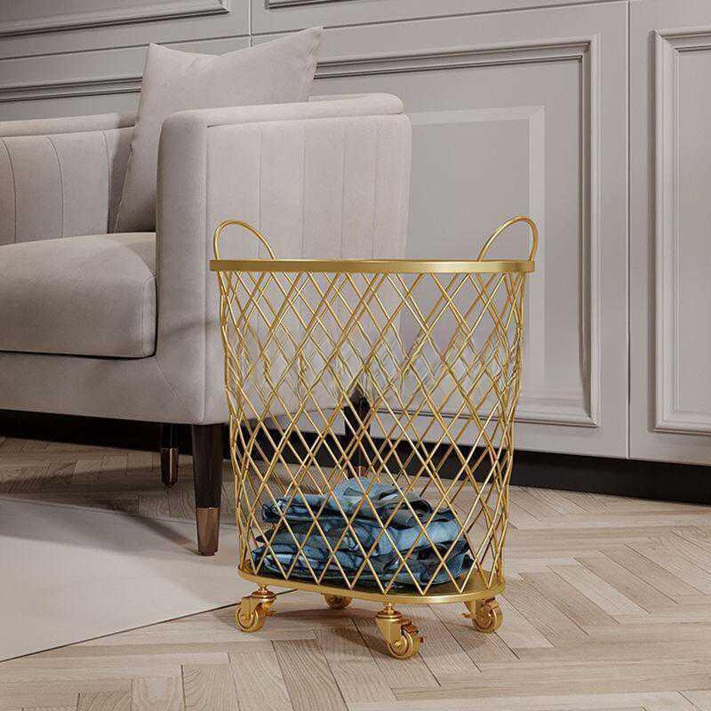 Nordic Bathroom Dirty Clothes Basket Laundry Basket Trash Can Clothes Toy Storage Blue Dirty Clothes Storage Box Gold Default