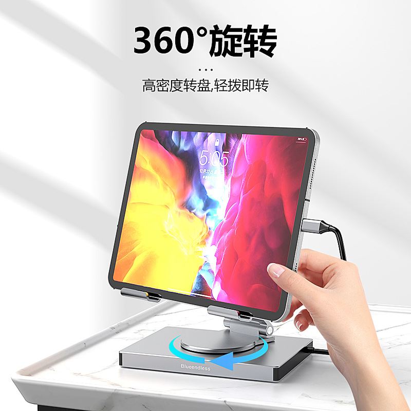 Estación de acoplamiento tipo c puerto de red Gigabit de 4k60hz usb3.2 convertidor teléfono móvil tableta soporte giratorio estación de expansión