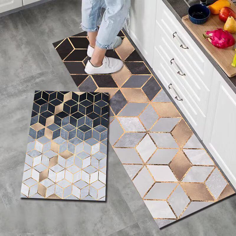 기하학 격자무늬 주방매트-3