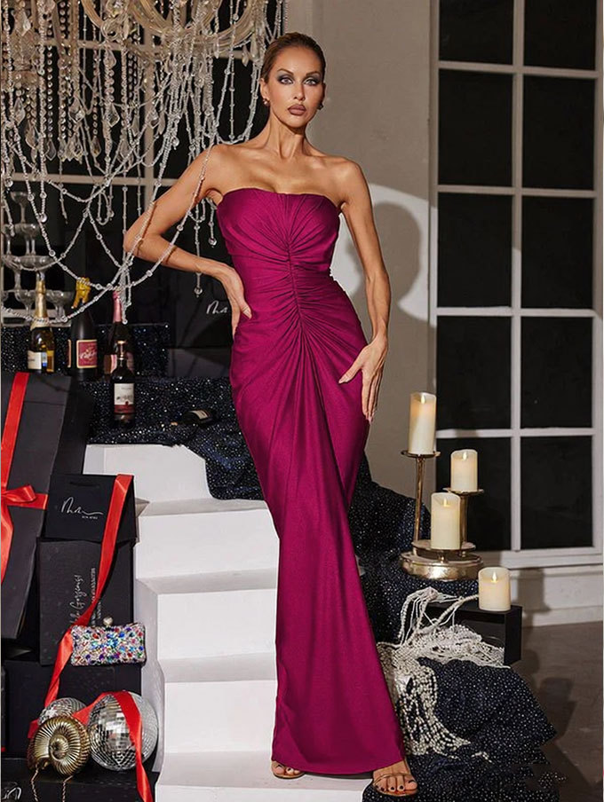 Comercio electrónico transfronterizo importación y exportación de nuevos vestidos europeos y estadounidenses PARTY vestidos de banquete de mujeres de alto nivel vestidos de pecho abierto
