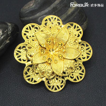 DIY喜庆金属花配件 花片组合点焊60mm四层铁花 团扇装饰贴花花朵