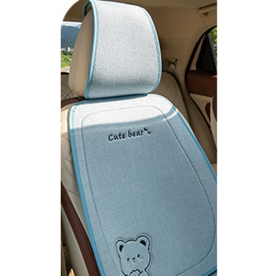 Seat cushion, seat cover Bear Cartoon Four - blue-1-piece-headrest-with-hood-general