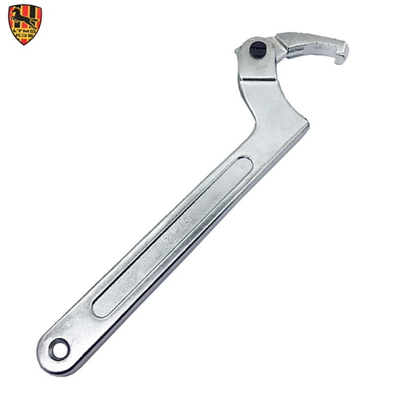 托马斯活动勾型扳手月牙扳手多功能可调节勾型活络扳手水表盖拧圆