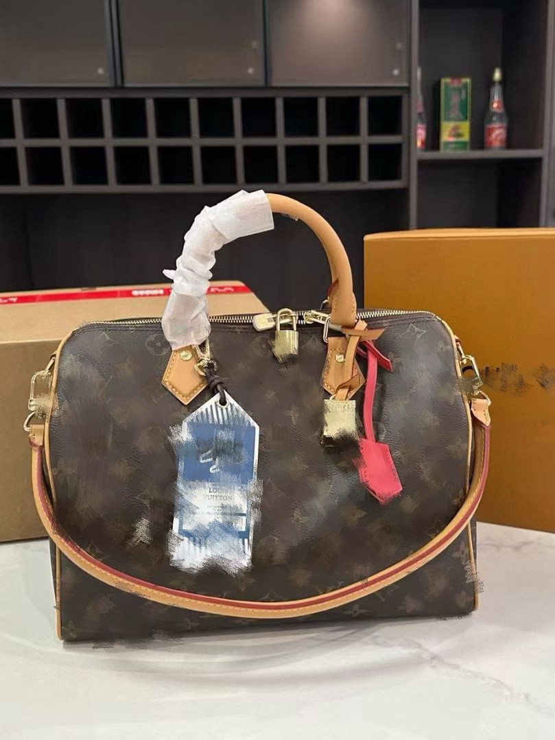 LV Üslubunda 30 Ölçülü Yastıq Çanta - Böyük Tutumlu Çiyin və Krossbody