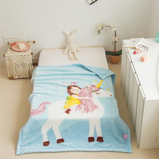 Maternal and Infant Class A Double Layer Children's Blanket Cartoon Cloud Blanket Thickened and Encrypted Comfortable Baby Cloud Mink Fleece Blanket