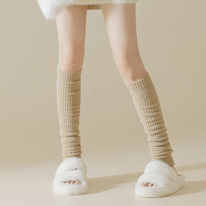 Knee protection socks for women y2k wool knitted pile socks sleeves autumn and winter warm jk calf socks women's socks leg covers wholesale