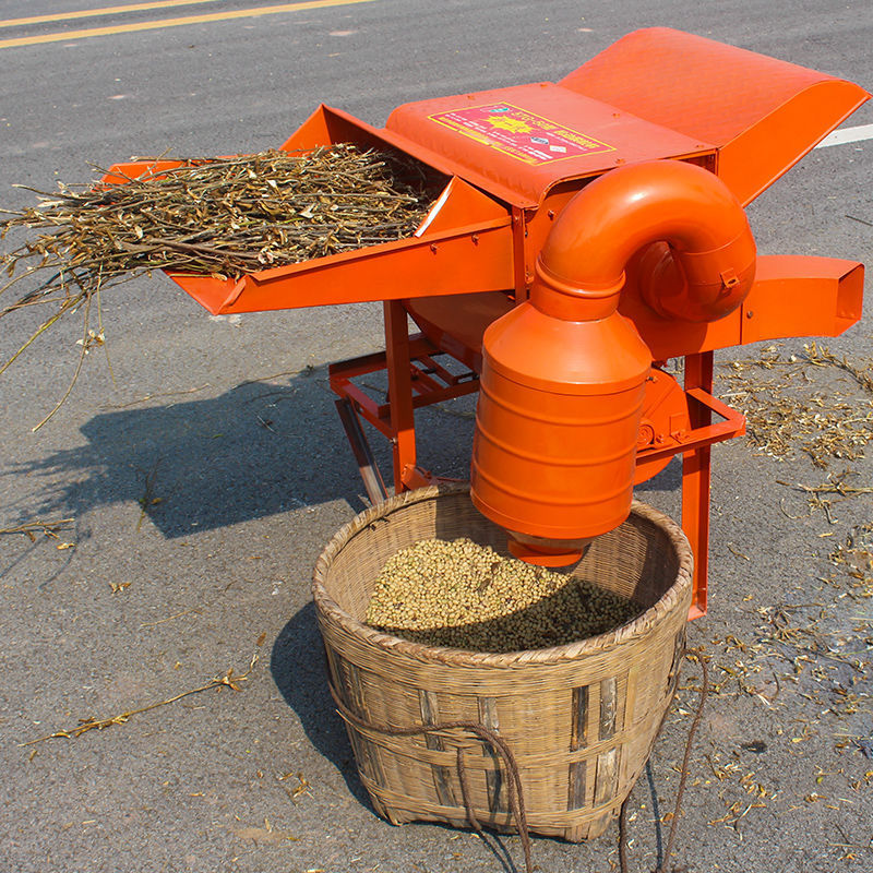 新款全自动多功能脱粒机小麦高粱黄豆豆子小型农用家用机器打麦机