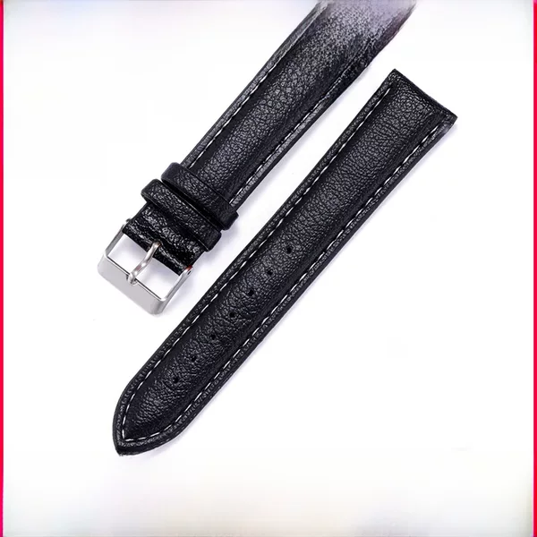 Litchi Pattern Pu Leather Watch Strap 16-22mm Faux Leather Pin Buckle Watch Band for Men and Women, Multiple Colors in Stock Wholesale