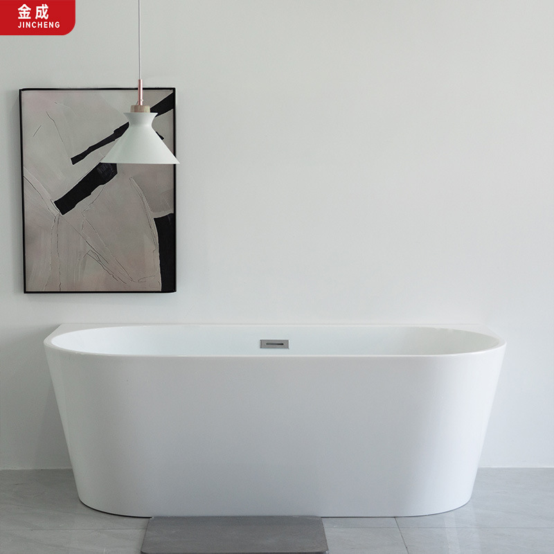 Jincheng Best-Selling Freestanding Bathtub 170cm European Wholesaler E-Commerce Cooperation Ce Certified Hotel Bathroom