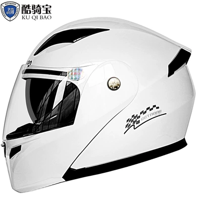 Motosiklet kaskı (dəbilqə) – Dual-Lens Motorcycle Helmet Open-Face - pure-white-m
