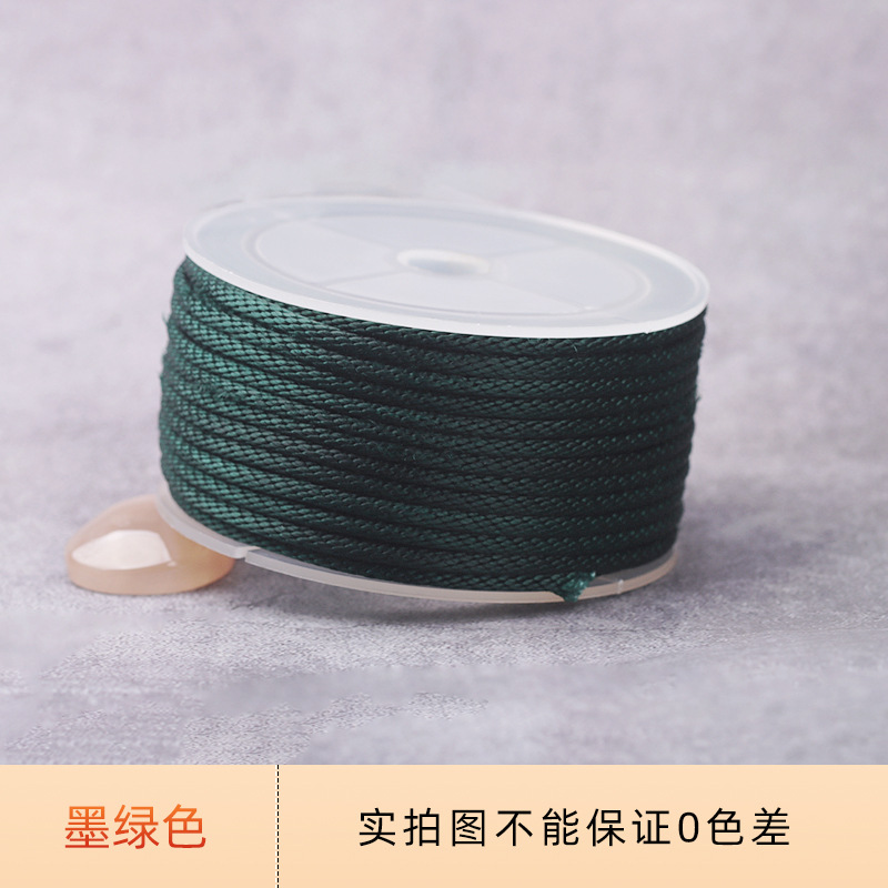 Cordón de maíz de 3mm tejido a mano pulsera collar colgante cordón de joyería grueso oro corda de brazalete resistente al por mayor