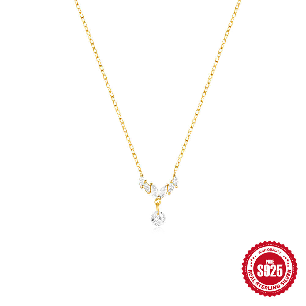 Viajero de estilo europeo y americano, fácil de usar, plata de ley s925, ojo de caballo, circón, costura, personalidad, temperamento, collar de agilidad versátil
