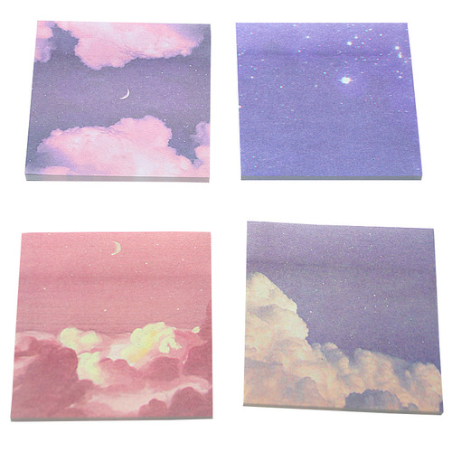 Bright Starry Sky Post-it Notes High-looking limited to students N times stickers can be peeled off to leave messages and forget things to note label stickers