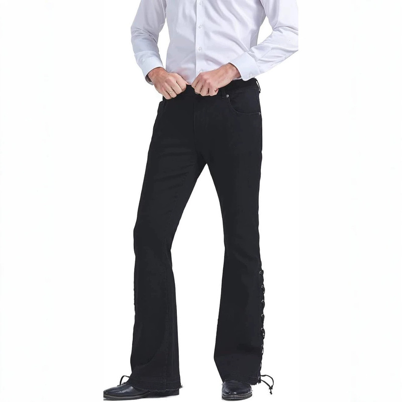 2026 Men's Black Straight-Leg Slim-Fit Casual Tall Denim Trousers 2026 Men's Black Straight-Leg Slim-Fit Casual Tall Denim Trousers