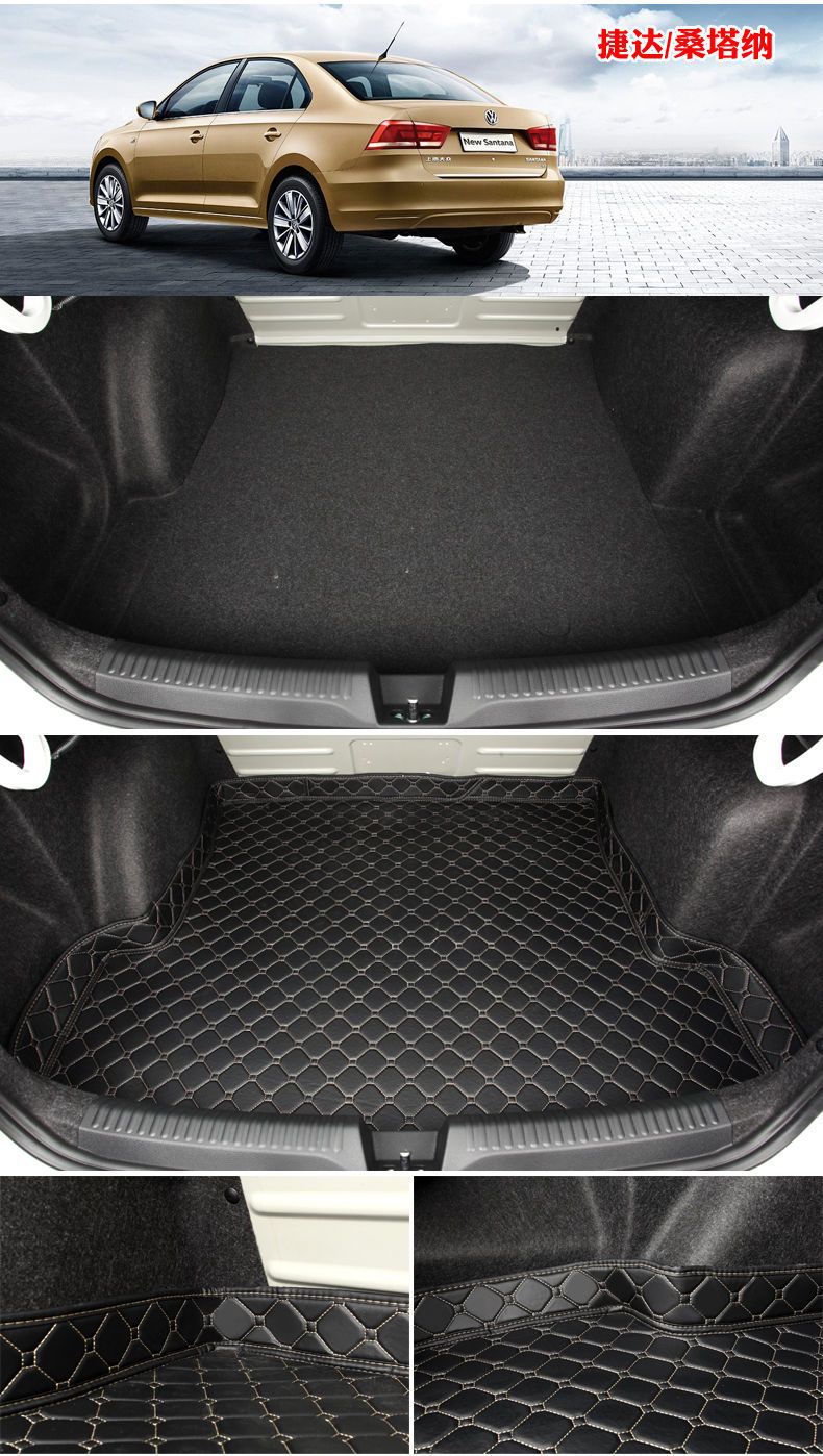 Special Car Trunk Mat for Sagitar, Bora, Magotan, Polo, Santana, Jetta, Vs5, Lamando, Tiguan