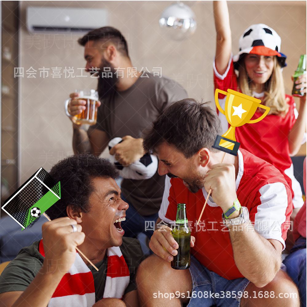 Decoración para Fiesta de la Copa Mundial de Fútbol 2026 entre Estados Unidos, Canadá y México, Accesorios Divertidos para Fotos para Fanáticos del Fútbol