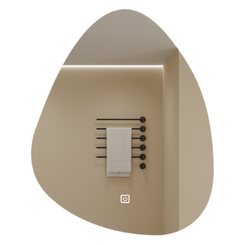 Espejo inteligente de forma especial con iluminación LED irregular, espejo de baño con sensor táctil de pared para el cuerpo humano