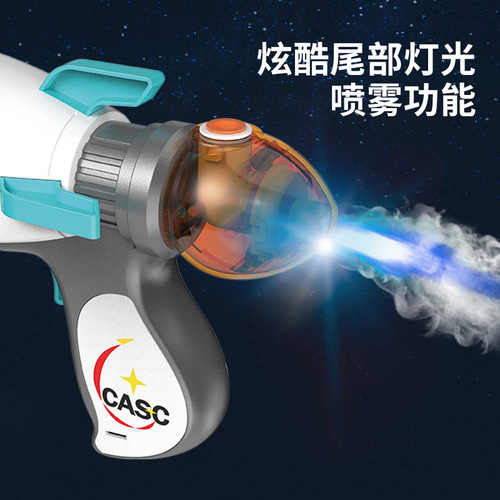 Cross-border electric children's toy gun music sound and light spray rotating projection handheld aviation gun street stall toys wholesale