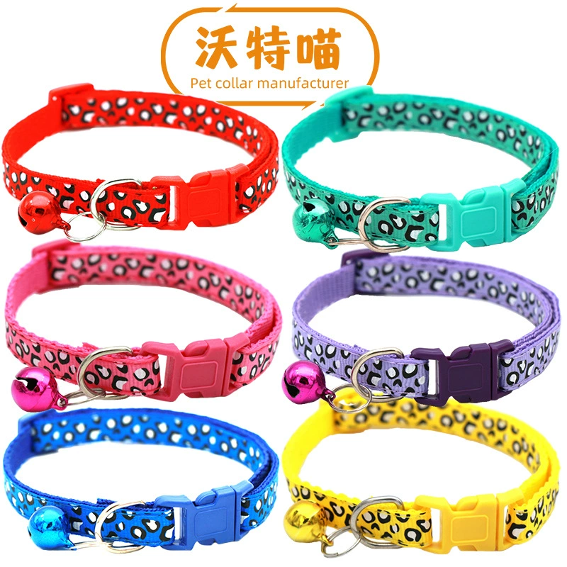 Модные ошейники для домашних животных с леопардовым принтом на открытом воздухе для прогулок с собакой, ошейник, веревка, кошка, анти-потерянная