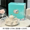 Simple pearlescent glaze rotating tea set