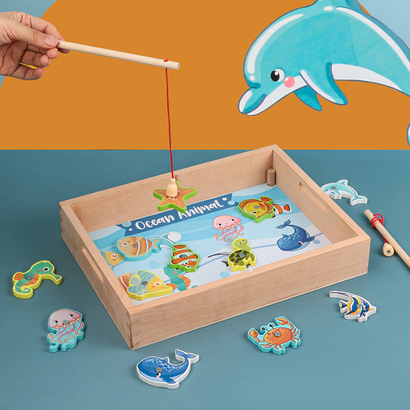 Laberinto de cuentas de madera para niños Rana comiendo guisantes pesca juguete doble batalla entre padres e hijos Juego interactivo de escritorio