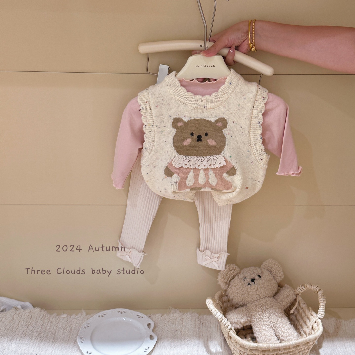 Children's knitted retro vest for early age for men and women