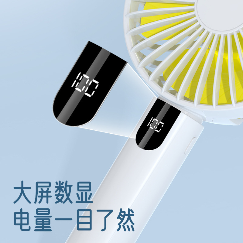 新型usb手持ち扇風機ミニ携帯漫画小扇風機デジタル表示オフィス学生小扇風機プレゼント|undefined