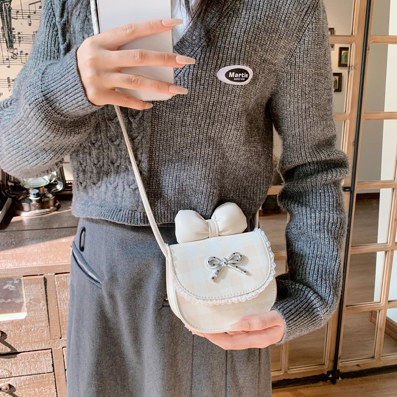 Mini compacto para niños y niñas bolsas de hombro a cuadros lindas bolsas de cadena para bebés nuevas bolsas para padres e hijos
