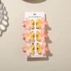 #5 Gradient red and yellow [6-piece set with card] 4cm glossy plumeria style