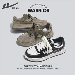 Warrior/Pullback sneakers men's 2023 black and white panda couple casual versatile sports thick-soled heightening shoes