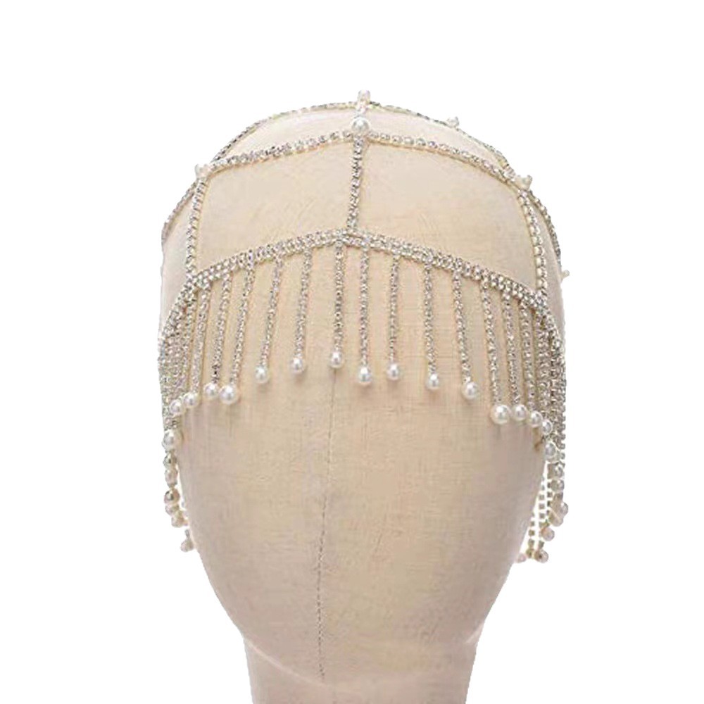 Amazon moda clásico transfronterizo nuevo estilo bohemio perla diadema estilo étnico rhinestone accesorios para el cabello