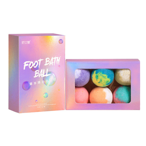 Wholesale herbal essential oil foot bath balls, instant bath non-sweating foot bath balls, bath salt balls, mugwort and ginger foot bath balls