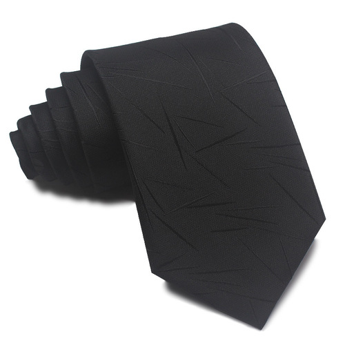 8CM Polyester Tie Wholesale Men's Tie Black Tie Dark Gray Formal Business Wear