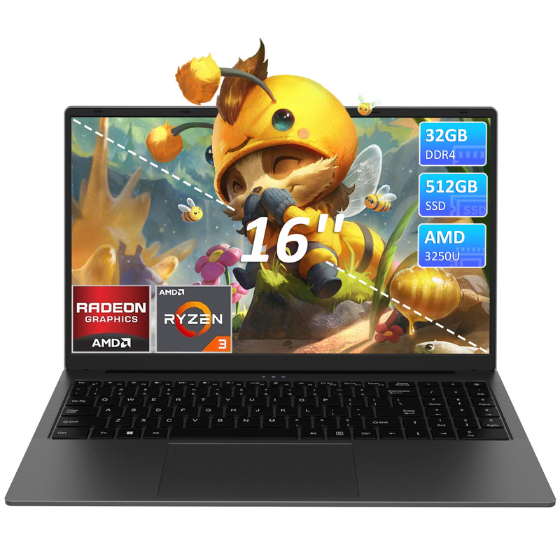 2025 cross-border explosions 15.6 inch AMD Ruilong R7 office design notebook computer light wholesale laptop