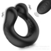 Cross -border remote control Silicone vibration lock lock olty ring men's use of delay masturbation vibration breast clip breast vibers