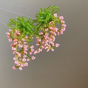 Aguja de plata flor rosa borla estilo vacaciones pendientes verano dulces y exquisitos pendientes pequeños pendientes de diseño fresco mujeres