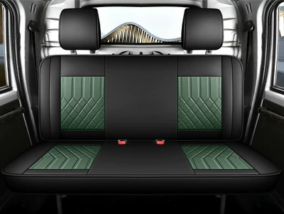 Special Seat Cover, Small Truck Double-Row – Modelə uyğun (Original) oturacaq örtükləri - black-and-green-all-in-the-back-row-exclusively-for-light-photo-cards