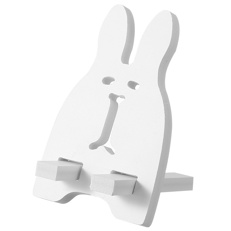 Conejo creativo soporte de teléfono móvil estante de televisión de dibujos animados escritorio plano estante de almacenamiento simple