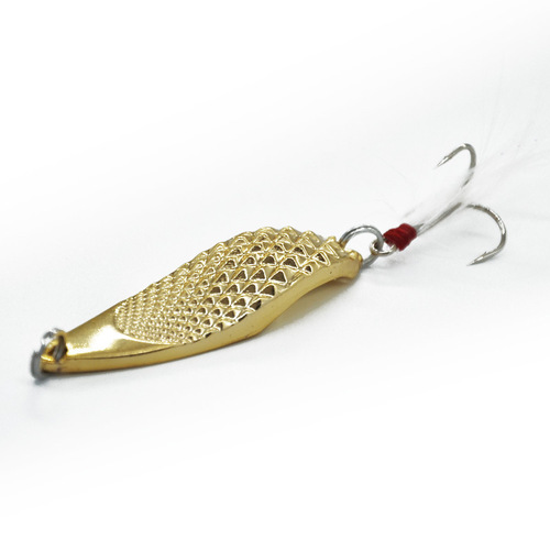 Lure Baits Wholesale with Reinforced Feather Hooks Freshwater Metal Baits for Largemouth Bass CHAO Grade Leech Shiny Baits