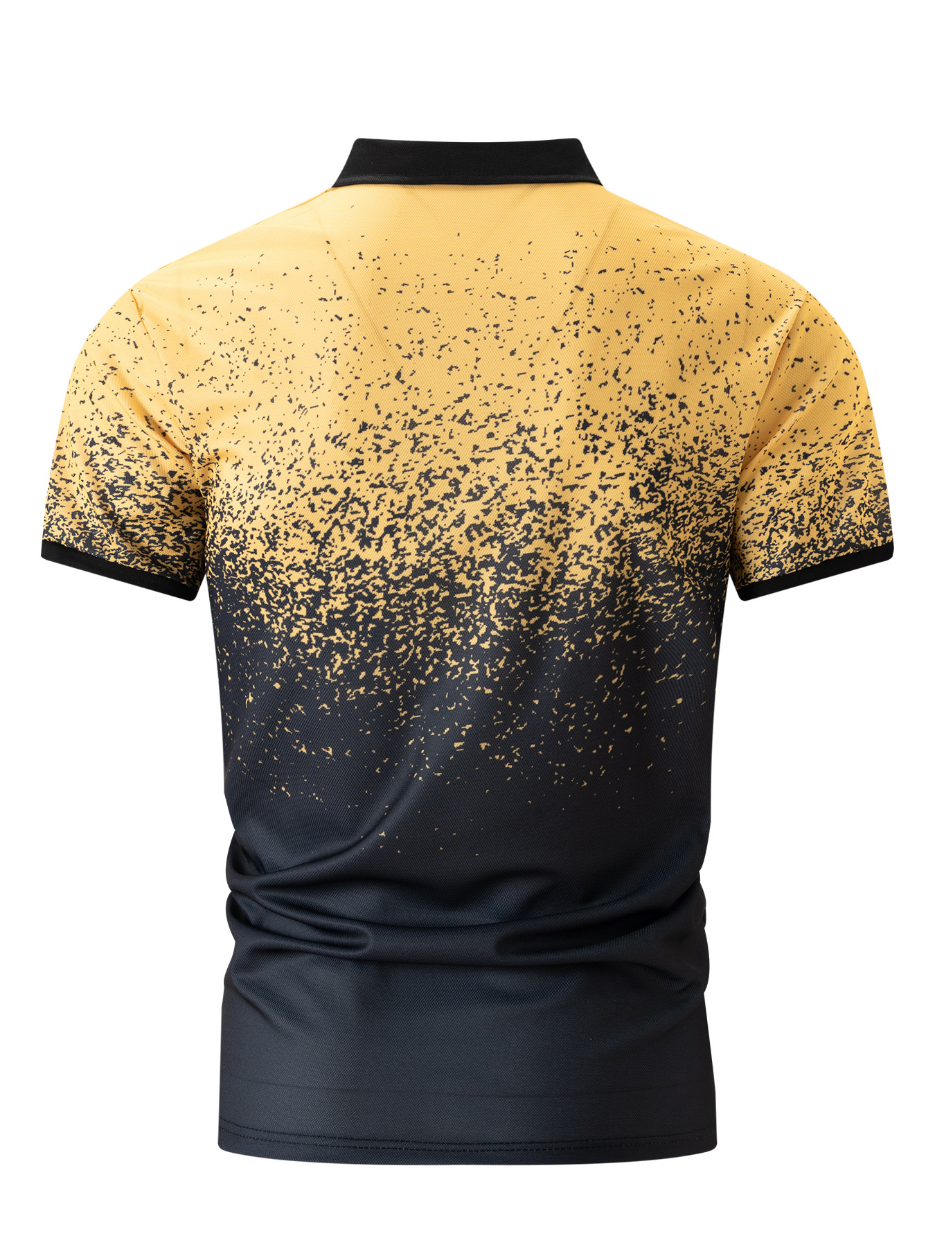 Polo estiva da uomo Ins, maglietta sportiva con stampa sfumata, tie-dye e asciugatura rapida_voghion.com