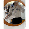 Hooded short sweater 2023 Spring New products American style Retro letter printing zipper have cash less than that is registered in the accounts jacket 312400