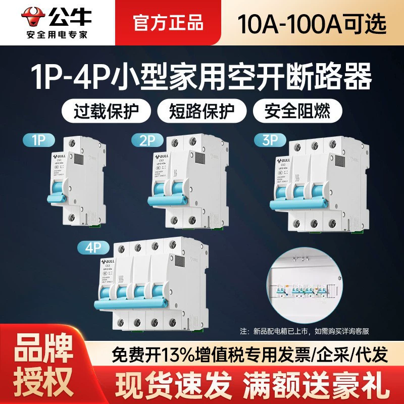 Бык электрический воздушный выключатель LB12 маленький миниатюрный автоматический выключатель главный выключатель дома 2p пустой 63a автоматический выключатель