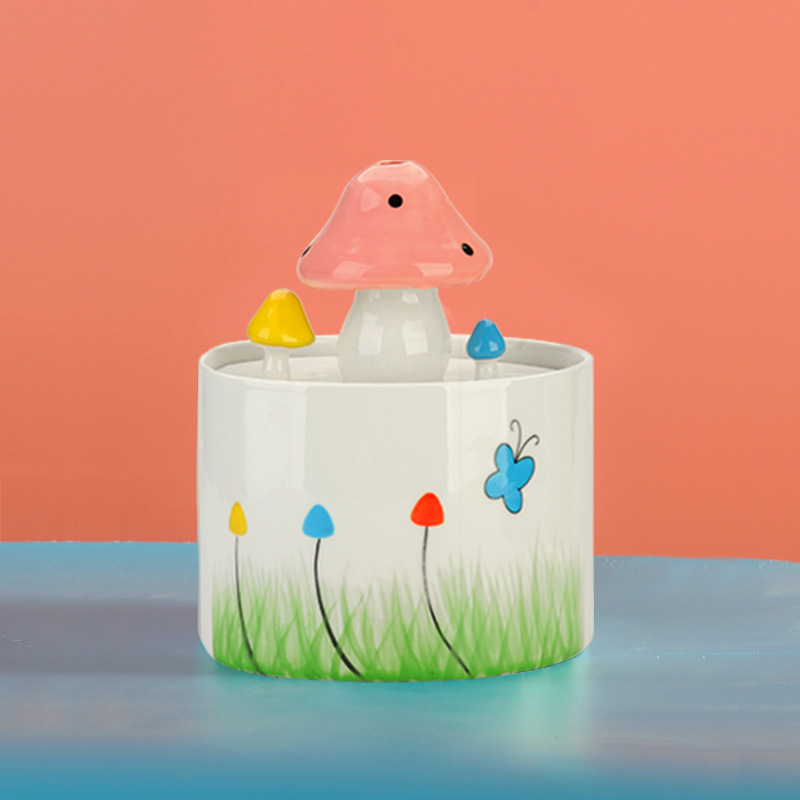 Dispensador de agua automático para gatos, filtro de circulación silenciosa, alimentador de agua de cerámica, suministros para mascotas, Amazon al por mayor