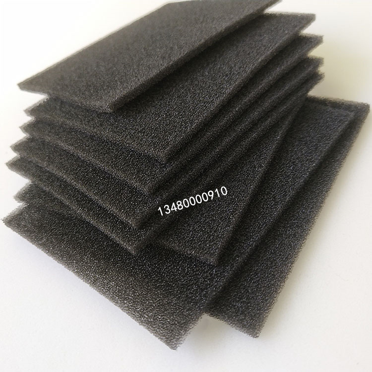 聚氨酯爆破棉轴流风机防尘网黑色40PPI除尘通风换气过滤空气绵