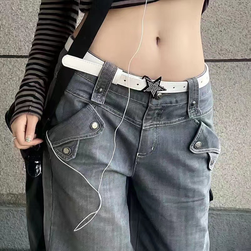 Vintage bälte med metallspänne för kvinnor till jeans_voghion.com