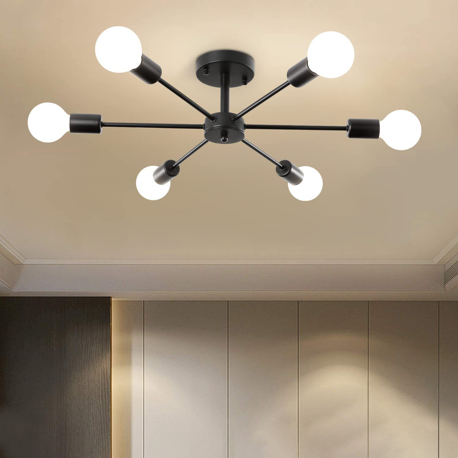 Modern Simple Personality LED Nordic Creative ins Bedroom Sexual Artist Home Study Ceiling Lamp Chandelier