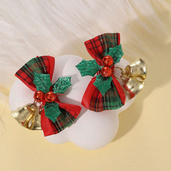 Red small bell with bow with bell