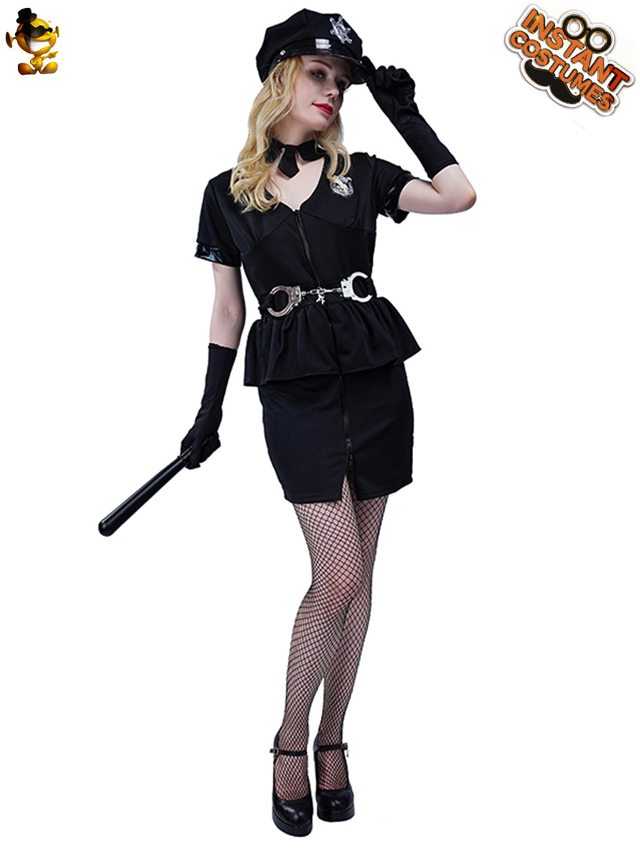 Halloween mujer policía uniforme traje 2019 nuevo Cosplay bola fiesta traje uniforme tentación